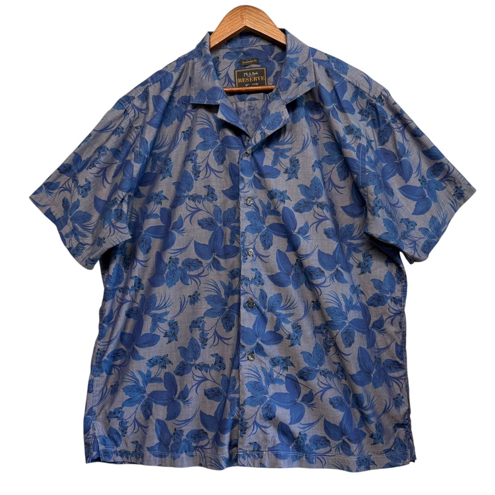 Jos. A. Bank Shirt Mens XL Floral Reserve Traditional Fit Camp Collar Resort